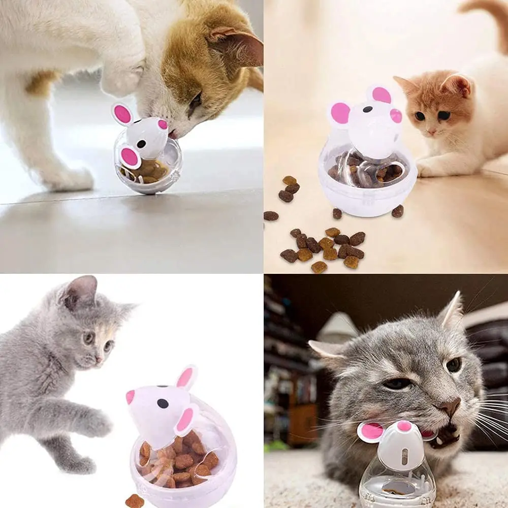 Cat  Mice Food Tumbler Cat Food Toy Ball Interactive Cat Food Feeder Leak Food Interesting Plastic Cat Food Dispenser Treat Toy images - 6