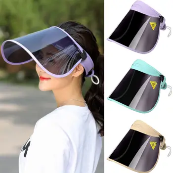 Summer Sunshade Cap Foldable Anti-UV Visor Portable Outdoors Sport Sun Hat Solar Protection Face Cover Shield for Men Women