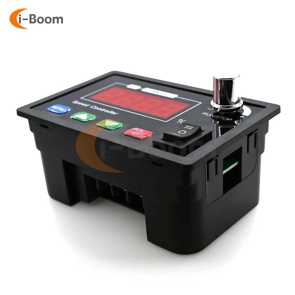 DC10-55V 40A 모터 속도 컨트롤러 PWM 모터 드라이버 DC 브러시 모터 속도 컨트롤러 전원 스위치가 있는 푸시 버튼 노브 제어