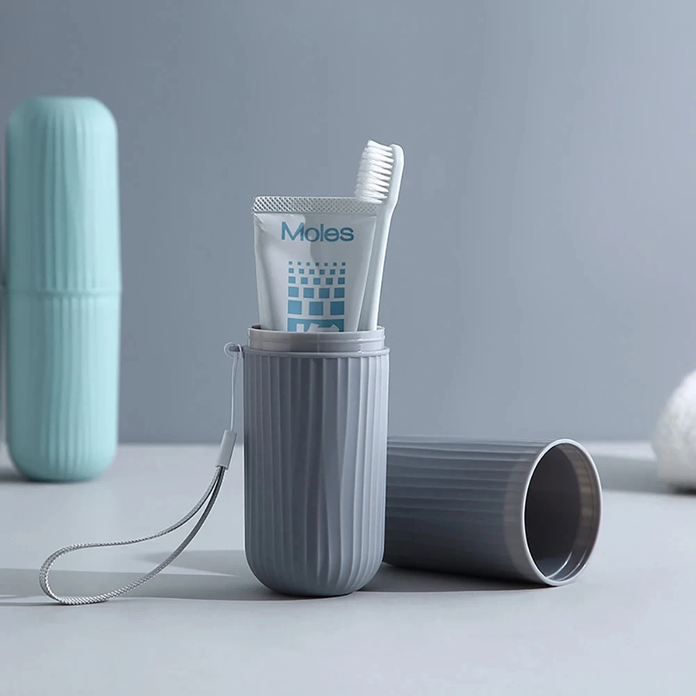 Toothbrush Holder Travel Portable Toothbrush Cup Bathroom Toothpaste Holder Storage Case Box Organizer Travel Toiletries Storage Cup
