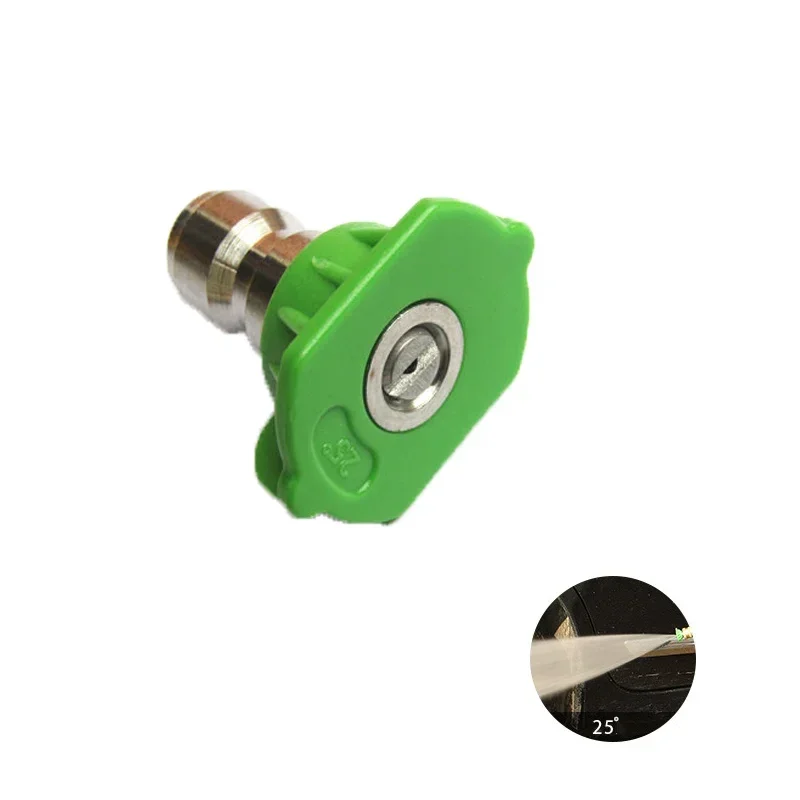 5 Pcs High Pressure Washer Sprayer Nozzle Tip with 1/4" Inch Fitting Male Thread 0 15 25 40 Degree Water Jet Car Wash Cleaning 4