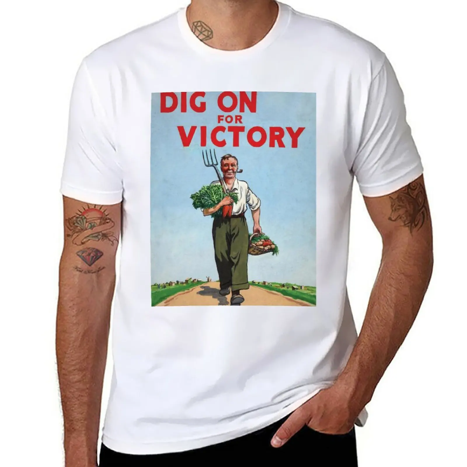 

New Vintage Dig on for Victory T-Shirt boys t shirts quick-drying t-shirt T-shirts for men cotton