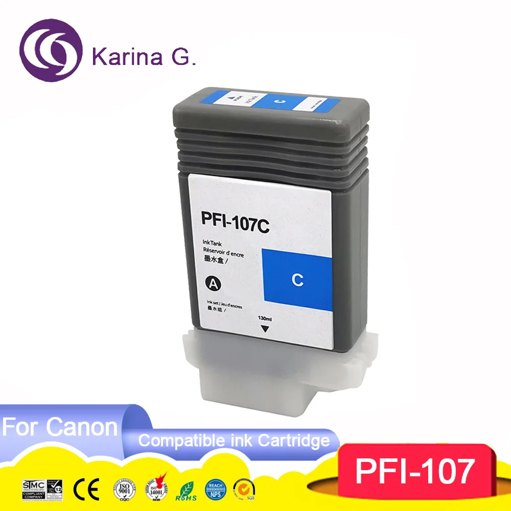 Premium PFI 107 Color Compatible Ink Jet cartridge for PFI107  PFI-107 for  IPF6