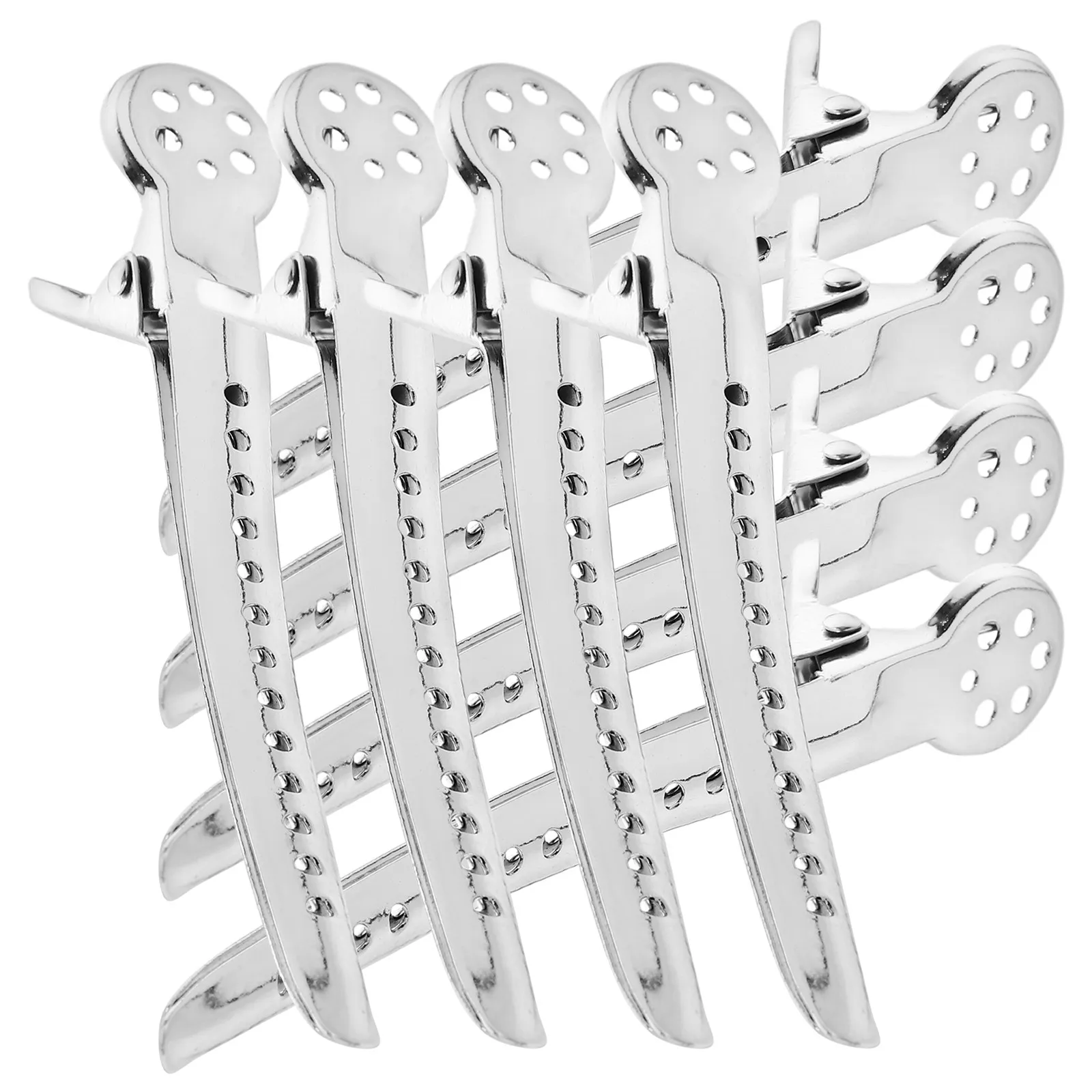 8Pcs 미용 클립 전문 금속 헤어 분리 클립 살롱 스토어용 강력한 그립 무자국 헤어핀