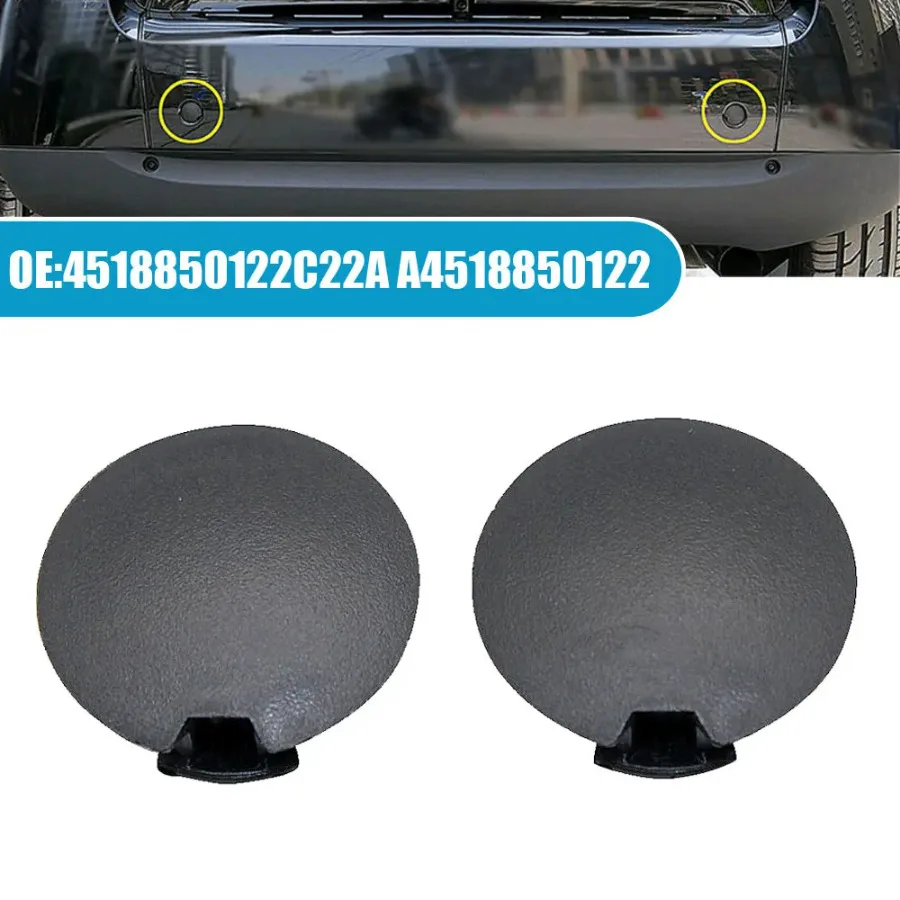 

2pcs Car Accessories Bumper Tow Hook Cap Towing Eye Cover Rear Cover for Smart Fortwo 2008-2016 4518850122C22A A4518850122