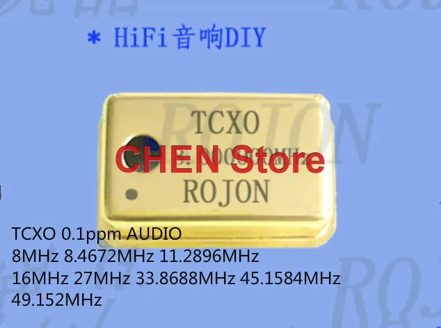 1 개/몫 금도금 TCXO 0.1ppm 8MHz 고정밀 크리스탈 발진기 오디오 DI..