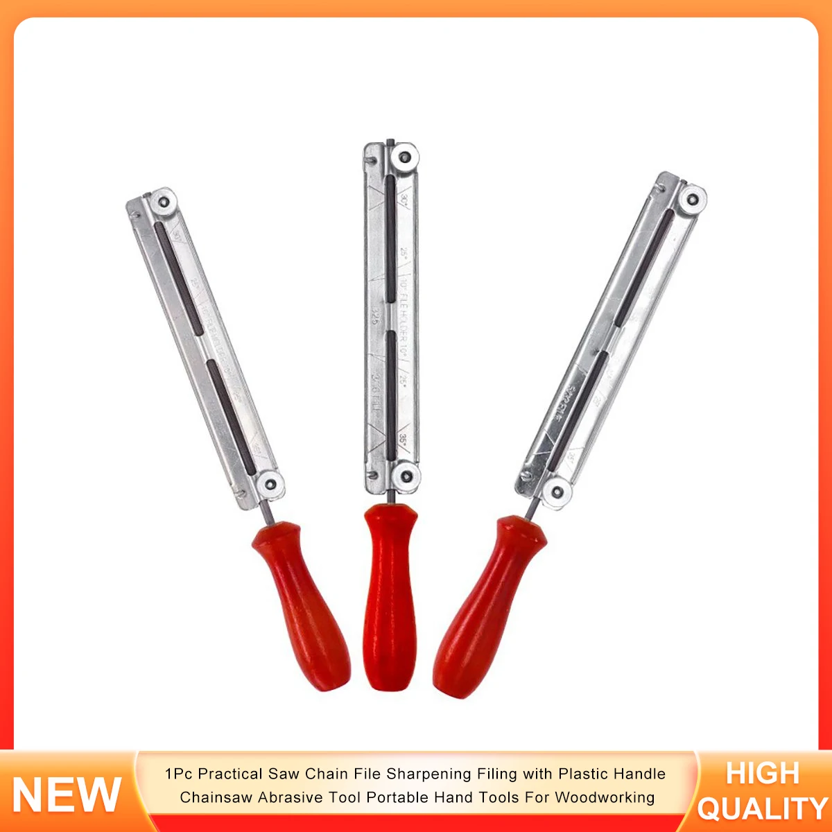 

1Pc Practical Saw Chain File Sharpening Filing with Plastic Handle Chainsaw Abrasive Tool Portable Hand Tools For Woodworking