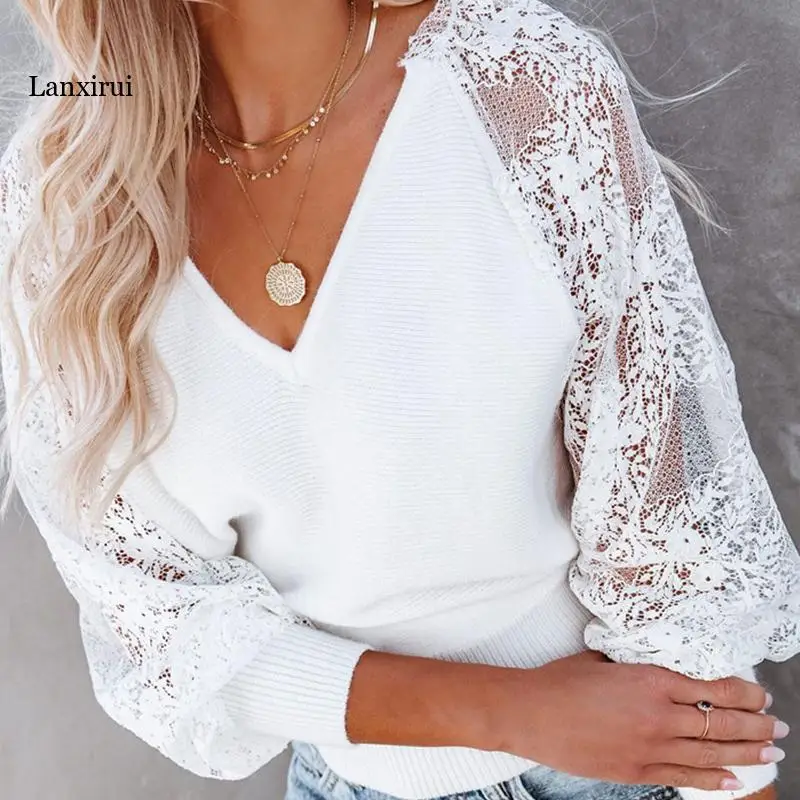 

Women Blouse Translucent Solid Color Backless V Neck Long Sleeve Casual Party Office Fashion Sexy Tops Summer