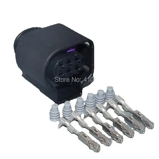 Worldgolden 6 Pin Auto Connector 4.9 แถบกว้างเซนเซอร์ออกซิเจน Connector 1928404669 ปลั๊กคันเร่งสําหรับ VW AUDI 4H0973713 1