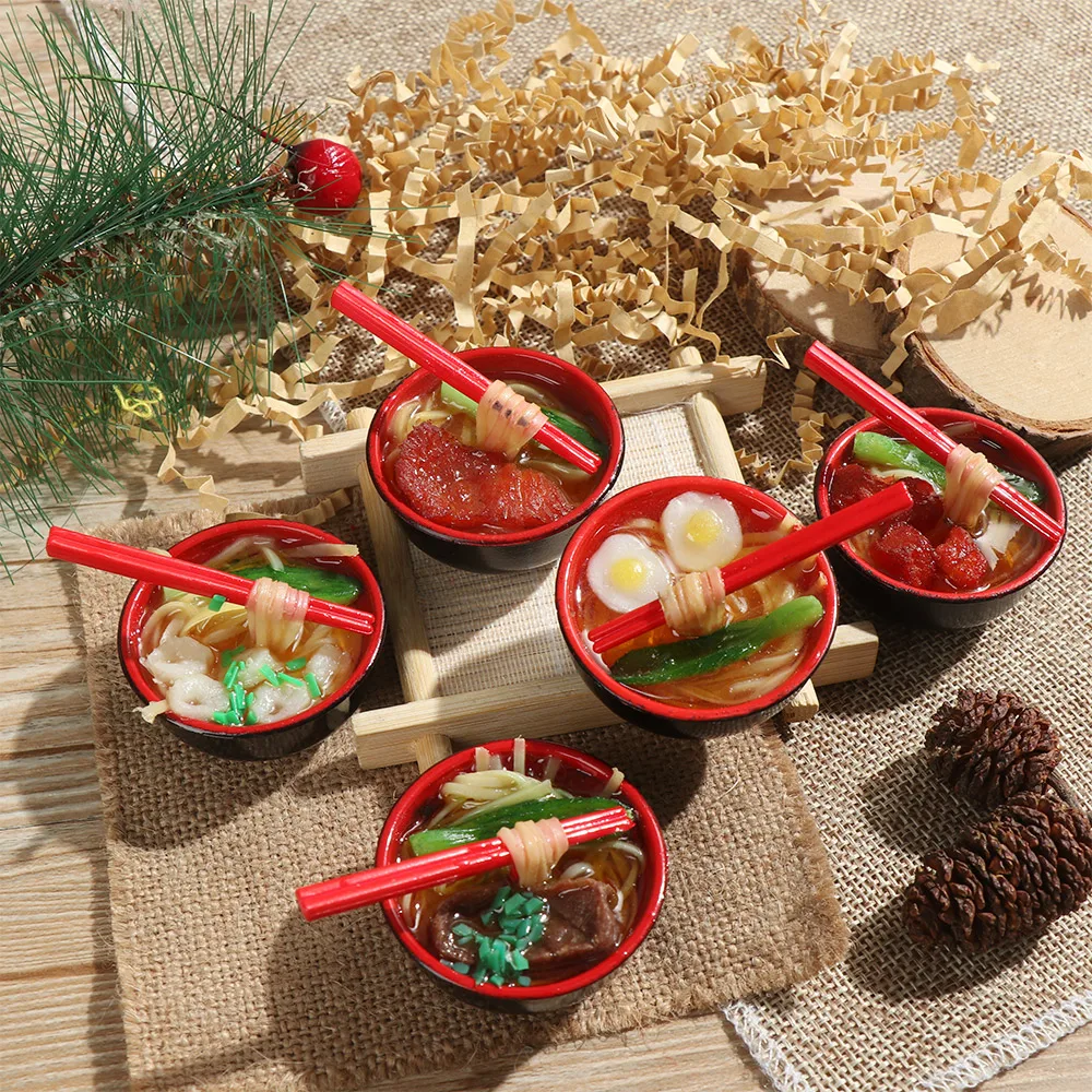 Miniature Dollhouse Chinese Rice Pastry Casserole Noodles Dessert Kitchen Toy Fake Food for 1/6 Doll Toys Dollhouse Decoration 3