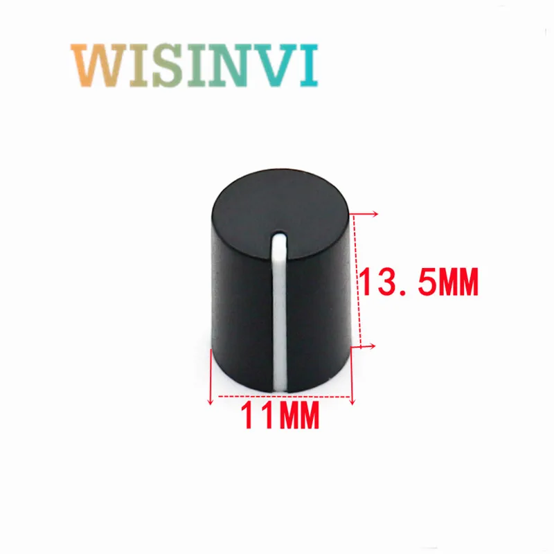 Potentiometer Knob Cap Plastic Knob Cap 10PCS Plastic Knob Cap Diameter 11mm Height 13.5mm Potentiometer Encoder Knob 180 Degree D Inner Hole 6MM