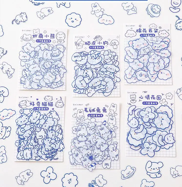 

30 pack/lot Kawaii Rabbit Bear Animal Stickers Cute Decorative Stationery Sticker Scrapbooking DIY Diary Wholesale Stick Label