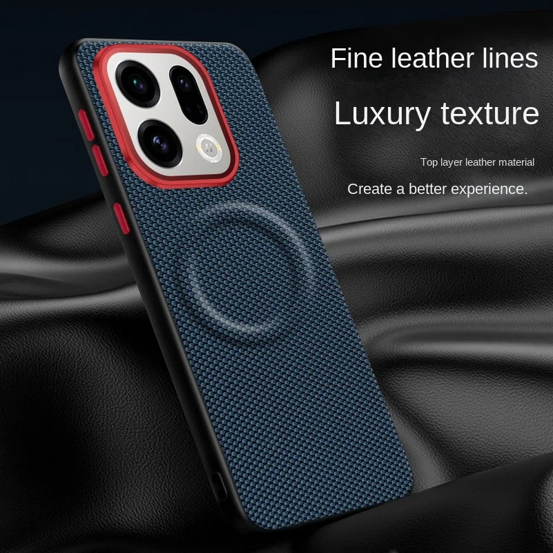 Enhanced Magnetic Ring with Red Circle Lens Protector - Slim Case Cover