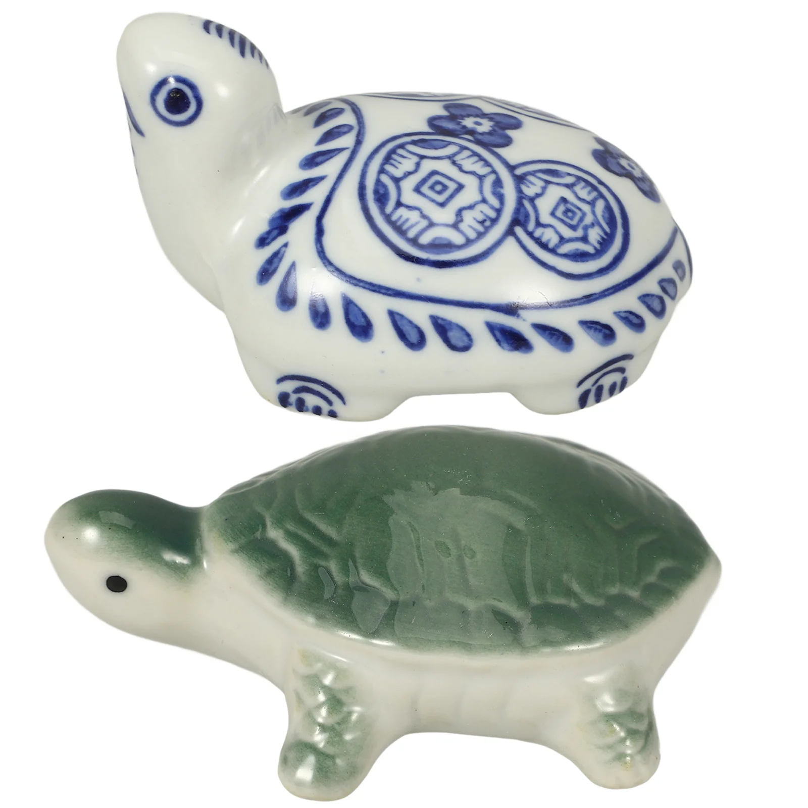 

2 Pcs Fish Tank Floating Turtle Aquarium Decor Crafts Accessories Decorative Animals Decorations Decors