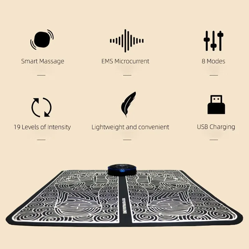 Foot Massager EMS Rechargeable Massage Mat Foot Relaxation Pads Electric Foot Massage Tool To Home Fitness Leg Muscle Massager - Image 6