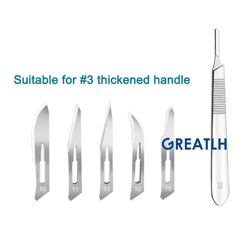 Carbon Steel Scalpel Surgical Blade Surgical Knife Tool Carbon Steel Carving Metal Scalpel Handle Tool 100pcs/1pc