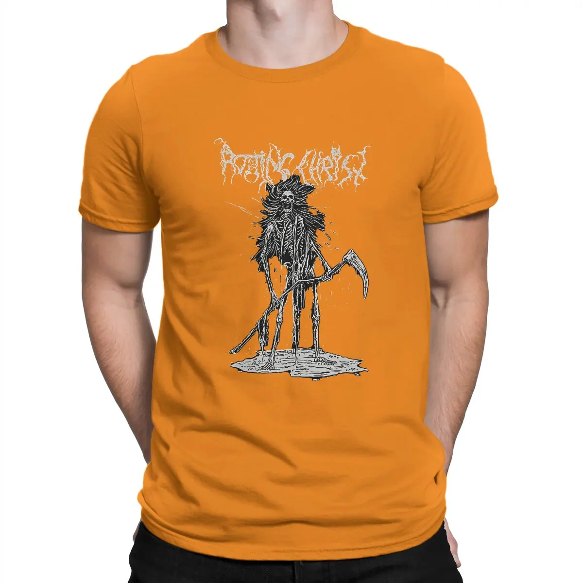 thumbnail image 1 of Camisetas de banda para hombre, camisetas únicas de Cristo en descomposición, camisetas de manga corta con cuello redondo, ropa de algodón para regalo de cumpleaños, 1 of 7