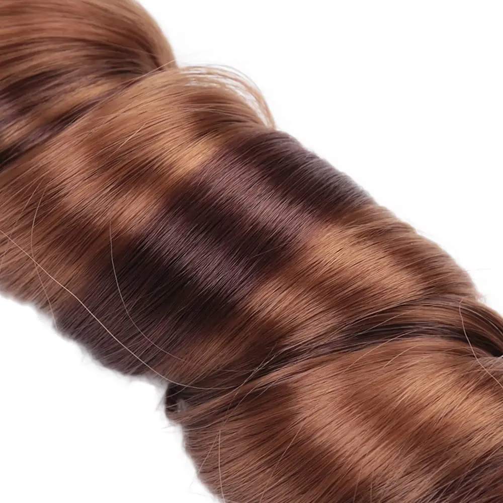 22 Inch Loose Wave Spiral Curl Synthetic Braids High Temperature Ombre Pre Stretched Hair Extensions French Curls For Women 3
