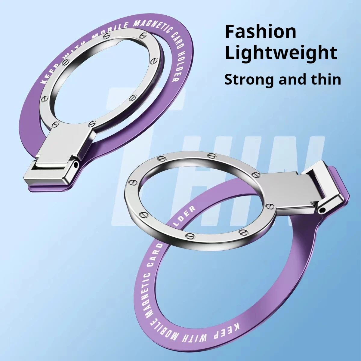 

2024 New Magnetic Metal Phone Stand Suitable For iPhone 14 13 Pro Max Magnetic Phone Stand Rotating Phone Ring Stand Smartphone