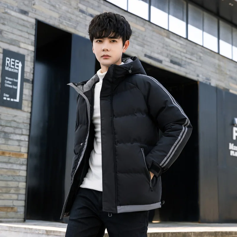 Jackets Men Outerwear Winter Casual Cotton Topcoat Thick Fashion Warm Hooded Clothes Europe America Male Clothing Overcoat Boy