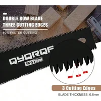 1PC Black Small Hand Saw 6 Inch Japanese Pull Saw with Double Edges 15/17 TPI Flush Cut Saw for Woodworking DIY Projects 2