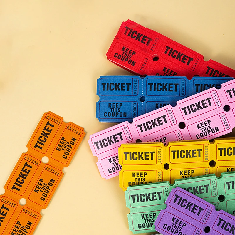 100-Pack Raffle Ticket Roll for Events & Celebrations