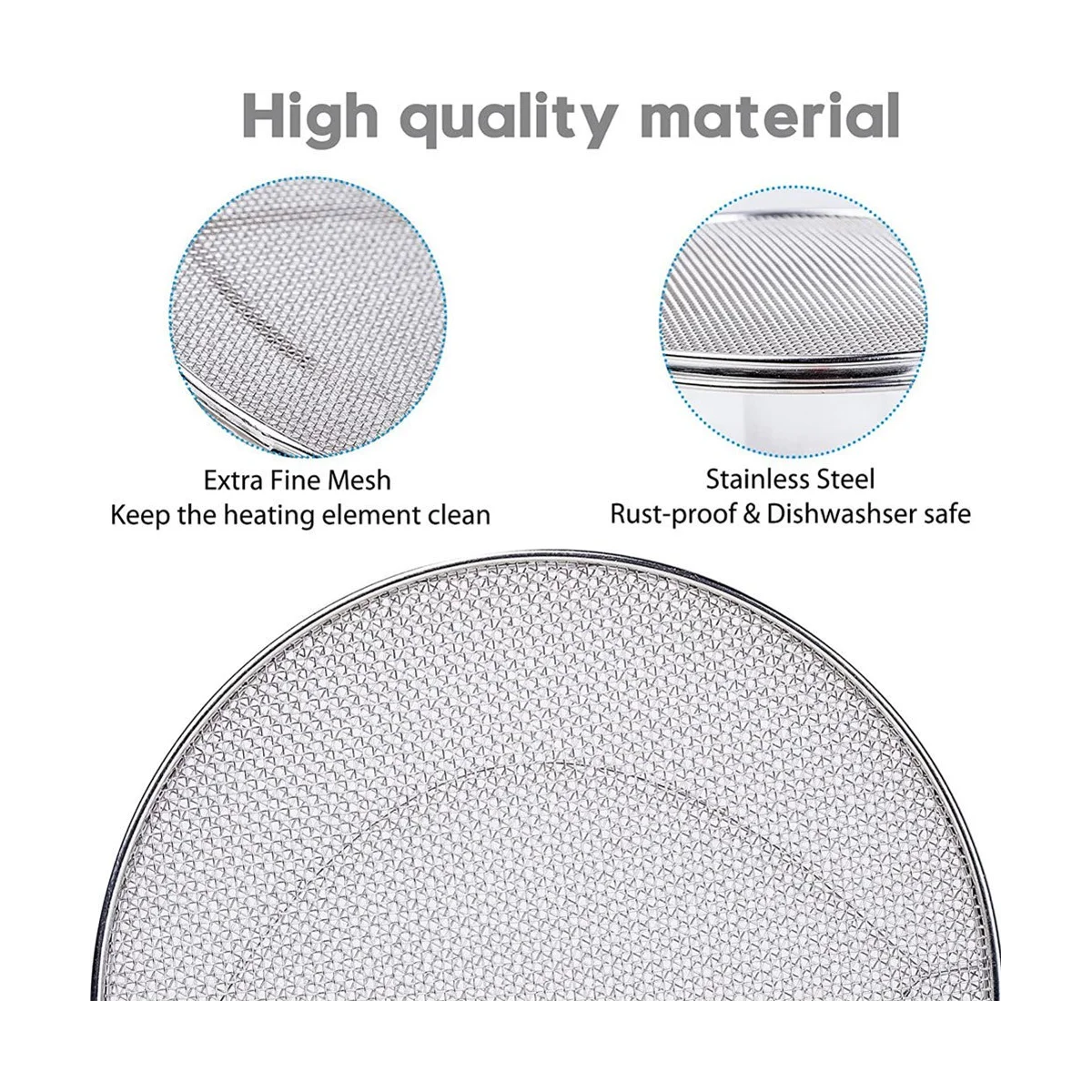 Stainless Steel Splatter Shield splatter shield accessories For Ninja Foodi FG551 Accessories for Ninja Foodi Smart XL 6-In-1 Indoor Grill Reusable