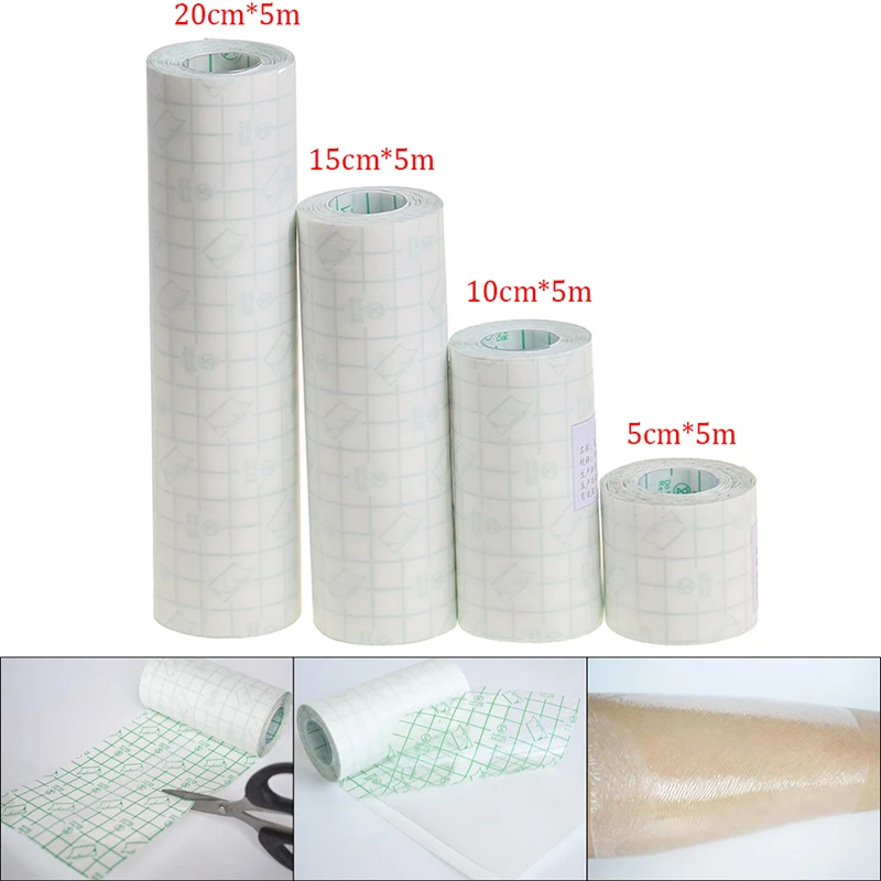 1Roll PU Bath Waterproof Adhesive Wound Dressing Medical Fixation Tape Bandage medical wound dressing