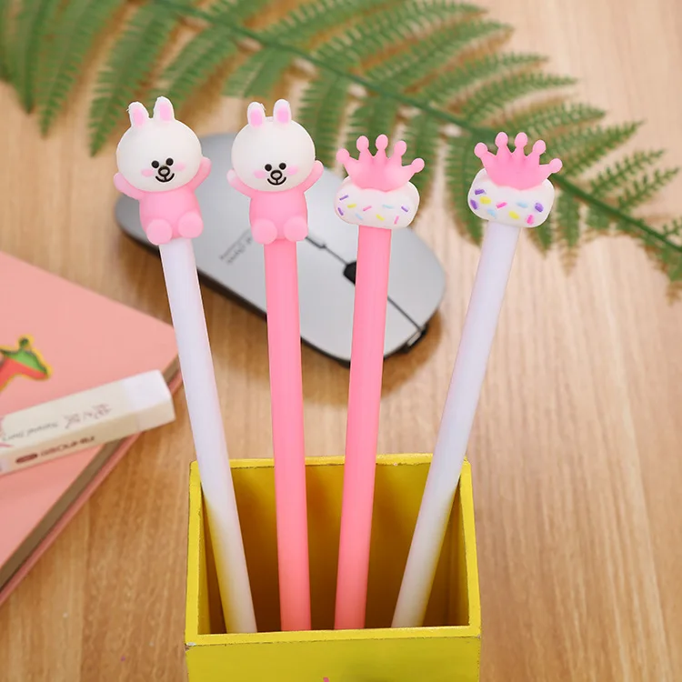 

50 шт. креативная мультяшная Корона кролик нейтральная ручка милые студенческие канцелярские принадлежности водная ручка офисные принадлежности авторучка для подписи производитель