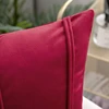 Set of1/2 Striped Velvet Throw Pillow Covers Modern Decorative Couch Soft Cozy Red Throw Pillowcases for Christmas Home Decor 3