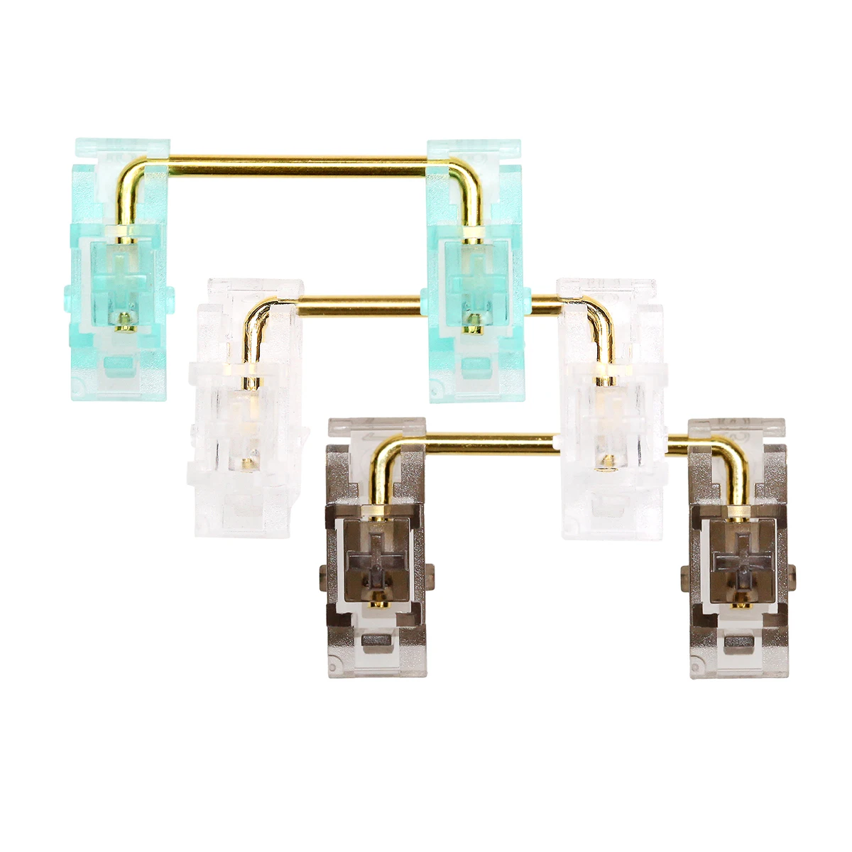 Everglide-panda v3 Placa Mecânica Teclado Estabilizador Montado Fio Banhado a Ouro Placa Transparente Preto Claro