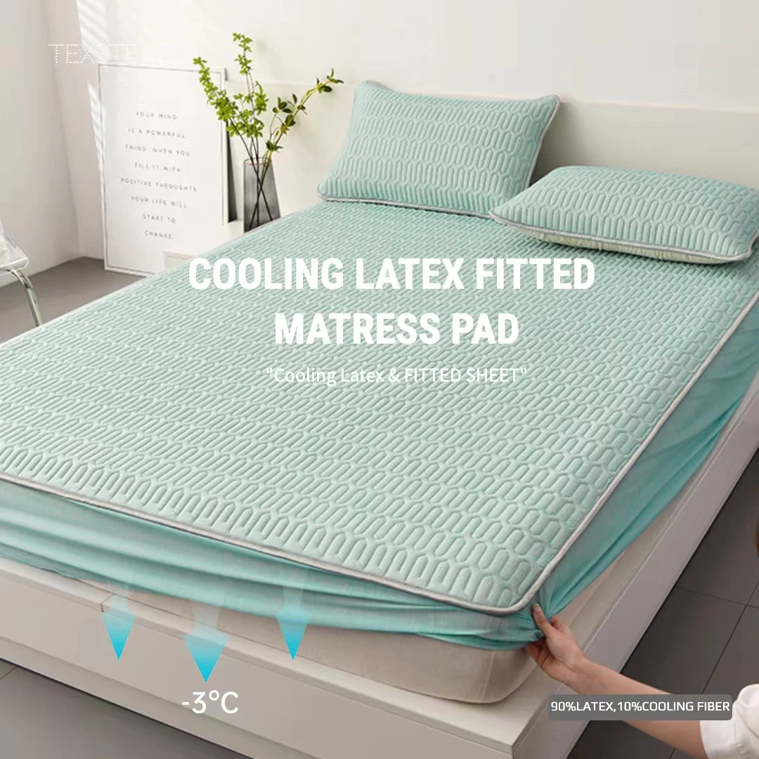 Urbanlife Cooling Matress Topper Waterproof Bed Topper Latex Foam