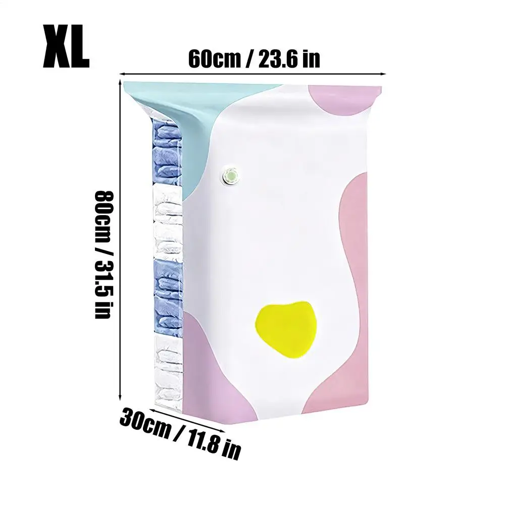Space-Saving Moistureproof Vacuum Storage Bags for Clothes and Bedding - Durable, Large Capacity 3D Upright Design