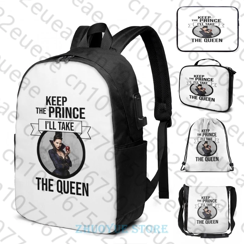 

Забавный графический принт Лана Паррилла evilqueen ouat, рюкзак с USB-зарядкой, мужские школьные сумки, женская сумка, дорожная сумка для ноутбука