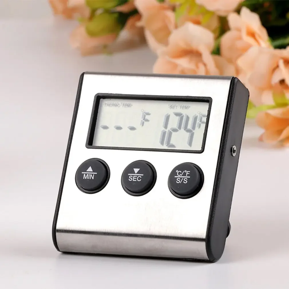 Tp700 Digital Remote Wireless Food Kitchen Oven Thermometer Probe For BBQ Grill  Oven Meat Timer  Temperature  Manually Set 2
