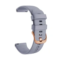 Elegant 18mm Silicone Watch Band with Rose Gold Buckle - Vivoactive 4S (GRAY)