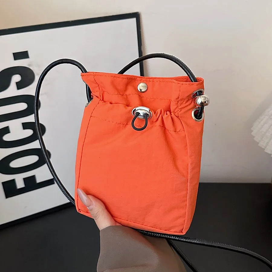 Borsa a Tracolla per Telefono, Piccola Borsa in Nylon per Cellulare, Borsa a Tracolla per Smartphone con Cerniera - immagine 4