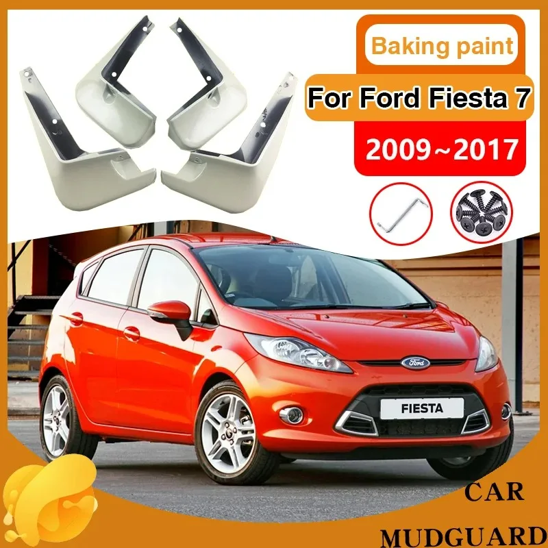 

Car MudFlaps Fender for Ford Fiesta 7 Mk7 2009~2017 Hatchback Mudguards Splash Guards Baking Paint Mud Flaps Sticker Accessories