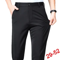 Plus Size Trousers Men Business Suit Pants Stretch Formal Dress Pants Big Man Classic Black Trousers 1