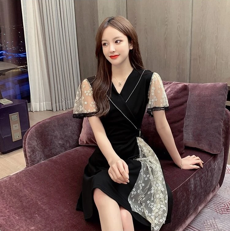 Korean Style Dress 2024 Summer Fashion Tulle Loose Casual
