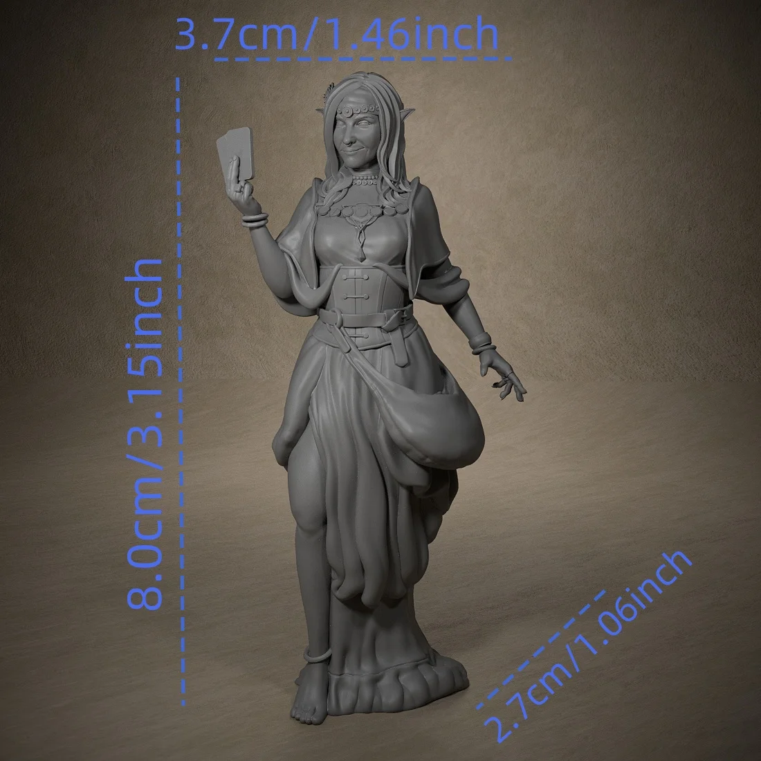 Fortune Teller Miniatures Unpainted Miniatures for DND Tabletop and Role Playing Games Room Decoration 4