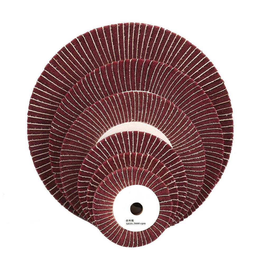1Pc Nylon Faser Klappe Rad Nicht-woven Scheuer Pad 25/50mm Dicke Polieren Disc 4/5/6/8/10/12 zoll Schleif Disc 120/240 Grit – Detail 10