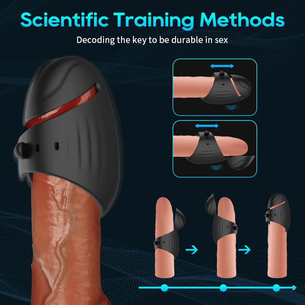 Male sex toys Male Masturbator Adjustable Penis Training Vibrator with APP Control