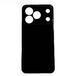 Black Transparent Soft TPU Silicone Phone Case Cover for Blackview Wave 7c (Black)