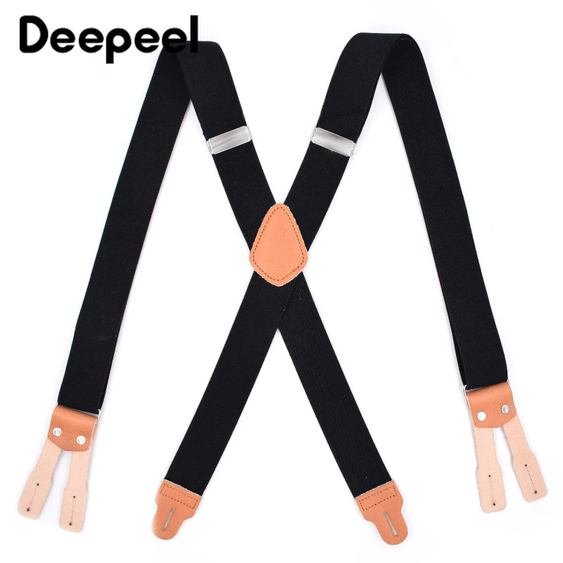 

Мужские подтяжки Deepeel 3,5*125 см X-type с 4 зажимами, мужские подтяжки для взрослых, эластичные Широкие рабочие подтяжки, повседневный мужской бандаж
