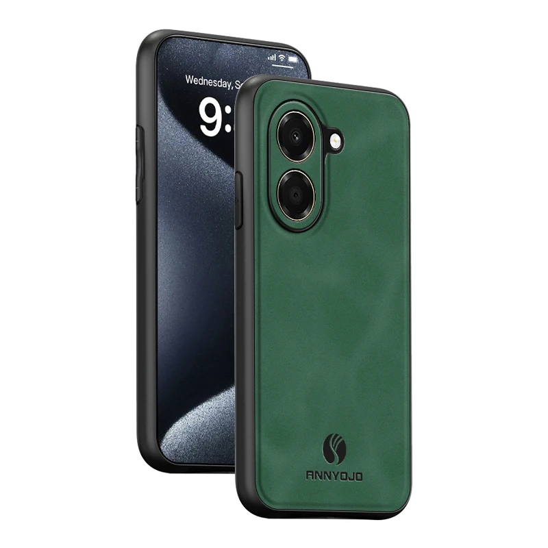 Leather Shockproof Phone Case with Built-in Car Magnet