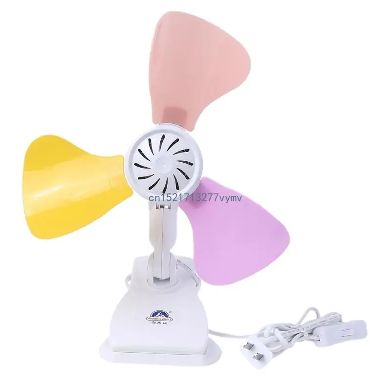 

US Plug 220V 10.24inch Mute Electric Clip on Fan Table Desk Fan With for Office Bedroom Home Bed Kitchen