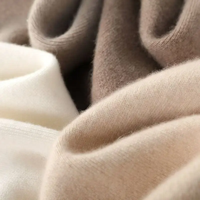 Women Merino Wool Knitted Wide Leg Pants Autumn Winter Basic Soft Warm Cashmere Knit Trousers Casual Simple Style Korean 5