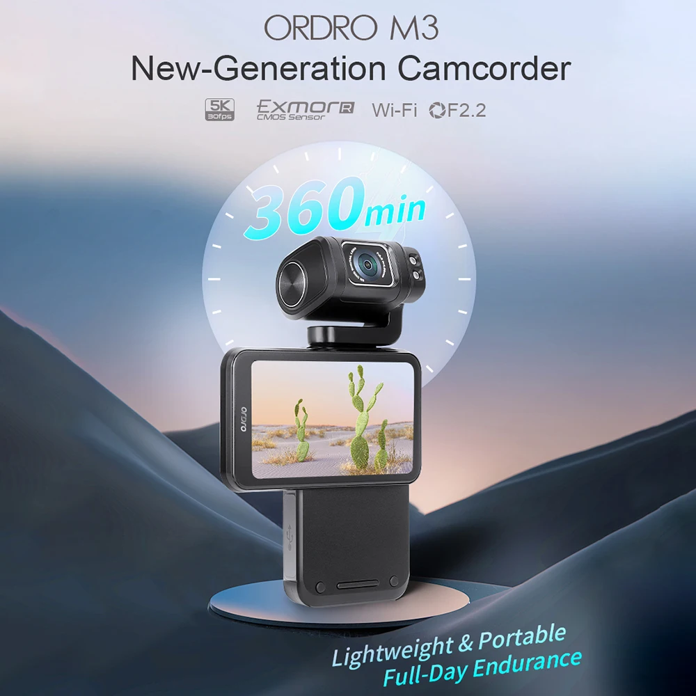 Digital Video Camera WiFi Camcorder Portable Video Recorder with 3.5in Touch LCD Screen IR Night Vision for Vlog Video Recording
