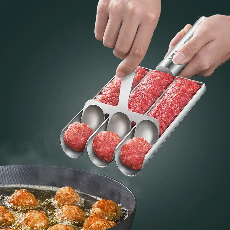 304 Stainless Steel Meatball Maker Home Fish Ball Meatball Mold Rice Ball Meat Stuffing Cooking Meat Tools